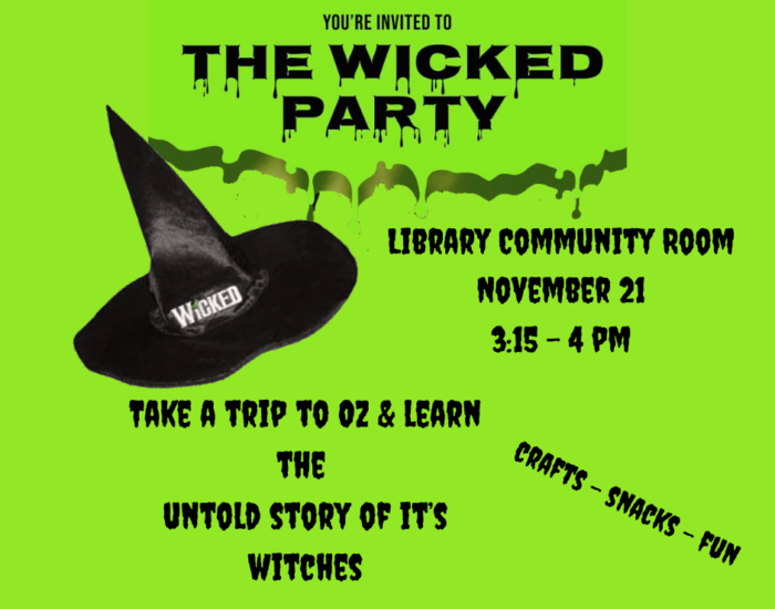 Library Community Room November 21 315 – 4 pm